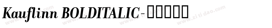 Kauflinn BOLDITALIC字体转换
